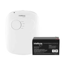 Fonte de Alimentação para Fechadura Intelbras FA 1220 S 2A Ininterrupta + Bateria Intelbras 12V XB 1270 Preto