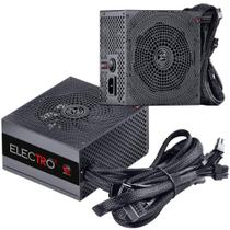 Fonte de Alimentação Para Pc Gamer Eletro V2 750W ATX 15V/230V Com 6 Cabos Conectores e Proteção Contra Sobrecarga Fan Silenciosa Pcyes Fonte de Alimentação Para Pc Gamer Eletro V2 750W ATX 15V/230V Com 6 Cabos Conectores e Proteção Contra Sobrecarga Fan Silenciosa Pcyes