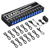 Fonte de alimentação para pedal de guitarra LEKATO 12 portas isolada 9V/12V/18V Fonte de alimentação para pedal de guitarra LEKATO 12 portas isolada 9V/12V/18V