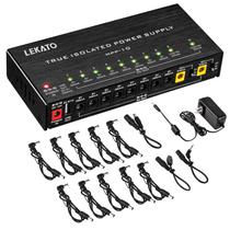 Fonte de alimentação para pedal de guitarra LEKATO True Isolated 10 portas 9V 12V 18V