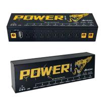 Fonte de Alimentação Para Pedal Efeito Guitarra 10 Saídas Isoladas 9V, 12V, 18V Proteção de Curto Circuito/Sobrecorrente Efeito Guitarra VEDO