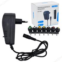 Fonte De Alimentação Regulada Universal Chave Seletora Leve Compacta 7 plugs Pinos Bivolt