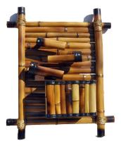 Fonte de Bambu Artesanal com 3 Quedas D Água: 60x50cm Fonte de Bambu Artesanal com 3 Quedas D Água: 60x50cm