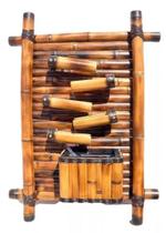 Fonte de Bambu Artesanal com 5 Quedas D Água: 80x40cm Fonte de Bambu Artesanal com 5 Quedas D Água: 80x40cm