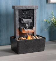 Fonte de cachoeira interna GOSSI Home Décor 26cm com iluminação Fonte de cachoeira interna GOSSI Home Décor 26cm com iluminação
