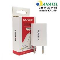 Fonte de Carregador 3.1A 5V USB Kapbom KA-399 Fonte de Carregador 3.1A 5V USB Kapbom KA-399