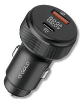 Fonte De Carro Turbo 60w Com Exibição De Led Usb-c Nf-e Preto Fonte De Carro Turbo 60w Com Exibição De Led Usb-c Nf-e Preto