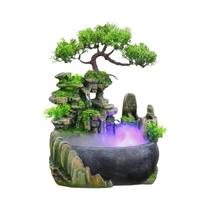 Fonte De Cascata LED Que Muda De Cor, Ornamento De Mesa, Riqueza, Feng Shui, Decoração De Mesa De - MINIDEAL