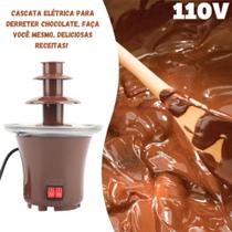 Fonte de Chocolate c/ 3 Camadas para Chocolate Fundição com Aquecimento Faça Você Mesmo 110v