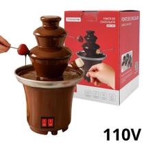 Fonte de Chocolate Elétrica 120v ou 220v Tomate 3 Andares 500g