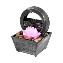 Fonte De Mesa Relaxante Com Luzes Suaves E Água Fluindo, Decoração Para Casa, Ornamento De Meditação