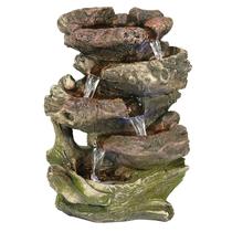 Fonte de mesa Sunnydaze 35,5 cm em 5 etapas com luzes LED Fonte de mesa Sunnydaze 35,5 cm em 5 etapas com luzes LED