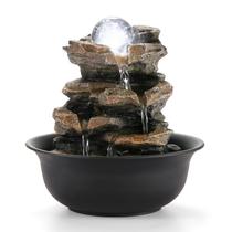 Fonte de mesa WICHEMI Waterfall interna com luz LED Fonte de mesa WICHEMI Waterfall interna com luz LED