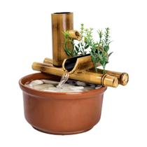 Fonte Decorativa De Mesa Agua Cascata Feng Shui Bambu 19cm - NoBrand