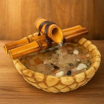 Fonte Decorativa de Pedras e Bambu Tranquilidade, Elegância e Harmonia no Seu Ambiente