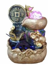 Fonte Decorativa Elefante Sorte Led Luminoso Moinho Feng Shui Fonte Decorativa Elefante Sorte Led Luminoso Moinho Feng Shui