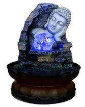 Fonte Decorativa Iluminada Resina Buda Sonhador Bivolt 28 Cm - Althea Arte Decor
