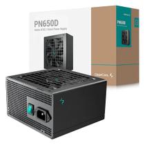 Fonte DeepCool PN650M 650W 80 Plus Gold Cybenetics Gold ATX 3.1 PCIe 5.1 PFC Ativo Full Modular Preto