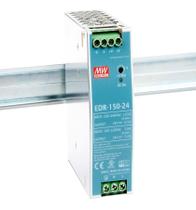 Fonte Din 24v Mean Well 100w 120w 150w 4a 5a 6.5a Edr-150-24
