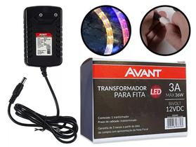 Fonte Driver Transformador 36w 12v 3a Avant Fita Led Fonte Driver Transformador 36w 12v 3a Avant Fita Led