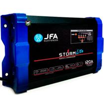 Fonte E Carregador De Bateria Jfa Eletronicos 120a Lite Storm Slim Bivolt 110/220vac