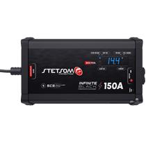 Fonte e Carregador Stetsom 150A SCS 12 Volts com Voltímetro e Amperímetro Bivolt