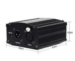 Fonte fantasma,phantom Power +48 V p/microfone Condensador,alimentação 110/220V