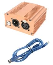 Fonte fantasma,phantom Power +48 V p/microfone Condensador,alimentação USB