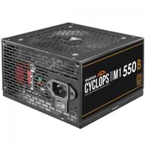 Fonte Gamdias Cyclops, 550W, 80 Plus Bronze, Cybenetics, Teclab, PFC Ativo, Cabos Flat