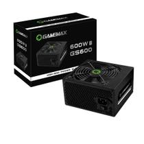 Fonte Gamemax Gs600 600w Pfc Ativo 80 Plus White Preto Com Cabo Fonte Gamemax Gs600 600w Pfc Ativo 80 Plus White Preto Com Cabo