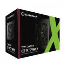 Fonte Gamemax GX750 750W 80 Plus Gold Modular PFC Ativo Com Cabo Preto