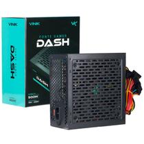 Fonte Gamer 500W ATX Vinik Dash, Bivolt Manual, Preto - VFG500WP