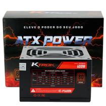 Fonte Gamer 600w 80 Plus Bronze Ktrok