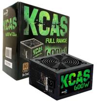Fonte Gamer Aerocool KCAS 600W 80 Plus Bronze