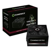 Fonte Gamer ATX 750W Preta 80 Plus Bronze PFC Ativo Auto Range 110/240V Gamemax GP750