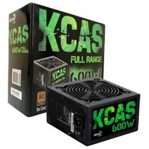 Fonte Gamer ATX Aerocool KCAS 600W 80 Plus Full Range APFC Ativo