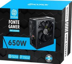 Fonte Gamer Atx Hoopson Com Cabo Fnt-650ws Real Cooler 14cm