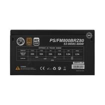 Fonte Gamer Atx Preta 80 Plus Bronze Pro Full 800Wats Real Modular