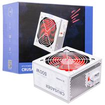 Fonte Gamer Fortrek Crusader White Edition, 500W Real, Bivolt, Cooler 120mm, Silenciosa, Branca - 83590