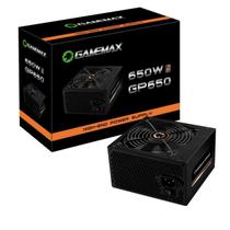 Fonte Gamer GameMax GP650 650W 80 Plus Bronze PFC Ativo ATX Cabo de Força Fonte Gamer GameMax GP650 650W 80 Plus Bronze PFC Ativo ATX Cabo de Força