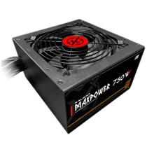 Fonte Gamer Kalkan Maxpower 750W ATX 80 Plus Bronze Cabos Flat Preto