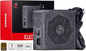 Fonte gamer pcyes electro v2 550w 80 plus bronze - elecv2pto550w