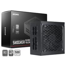 Fonte Gamer Pcyes Shocker Full Modular 500W 80 Plus White - Black Vulcan - Fm500Wbv