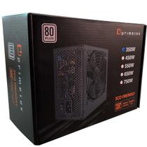 Fonte Gamer Primetek 350W Real 80 Plus ATX PFC Ativo Bivolt FP-350 Preta