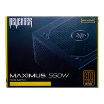 Fonte Gamer Revenger Para PC Maximus 550W PFC Ativo