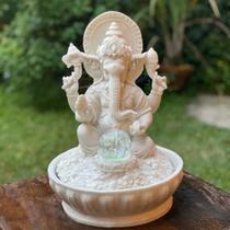 Fonte ganesh em marmorite (po de marmore) tamanho 30cm