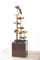 Fonte Hi-Line Gift Zinc Metal Gold Lotus Modern