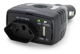 Fonte Inversor De Potência 75w Carrega Notebook Carro Celular