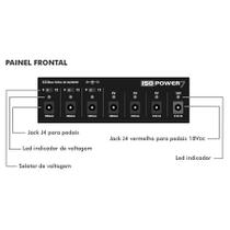 Fonte ISOPOWER7 bivolt automática com 7 saídas isoladas - preta - landscape