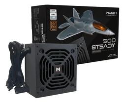Fonte Mach1 Steady 500W 80 Plus Bronze PFC Ativo Preta 500Steady
